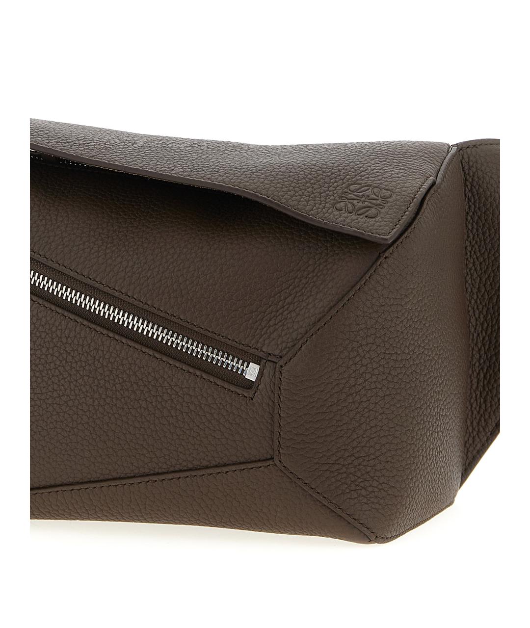 LOEWE Коричневая кожаная поясная сумка, фото 3