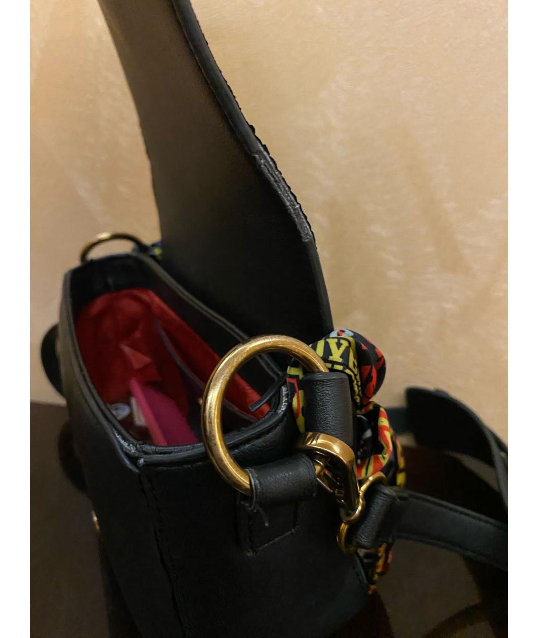 LOVE MOSCHINO Черная сумка через плечо из искусственной кожи, фото 4