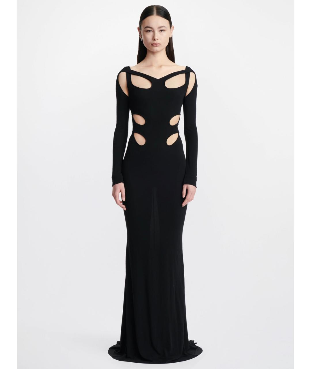 DION LEE Черное коктейльное платье, фото 5