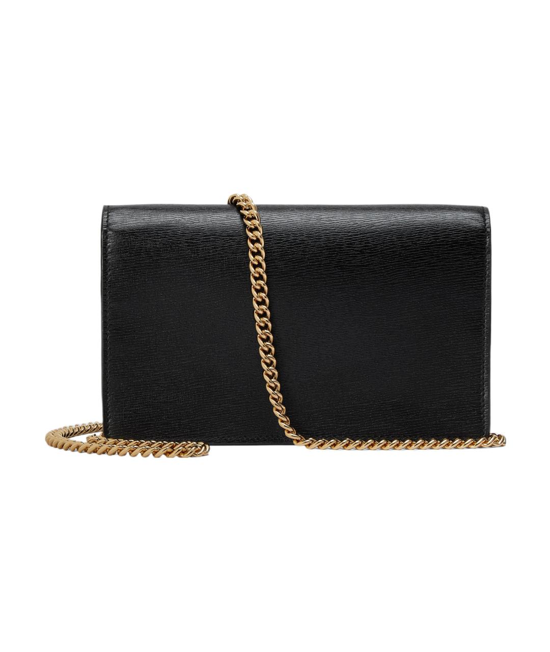 GUCCI Черный кожаный кошелек, фото 4