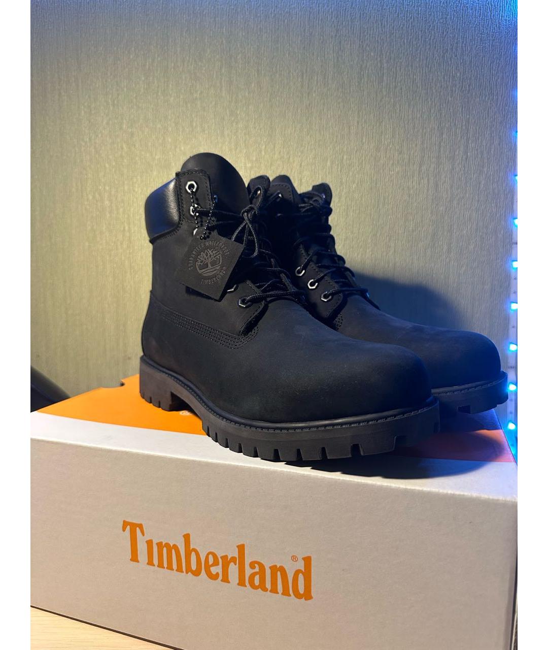 TIMBERLAND Черные нубуковые высокие ботинки, фото 2
