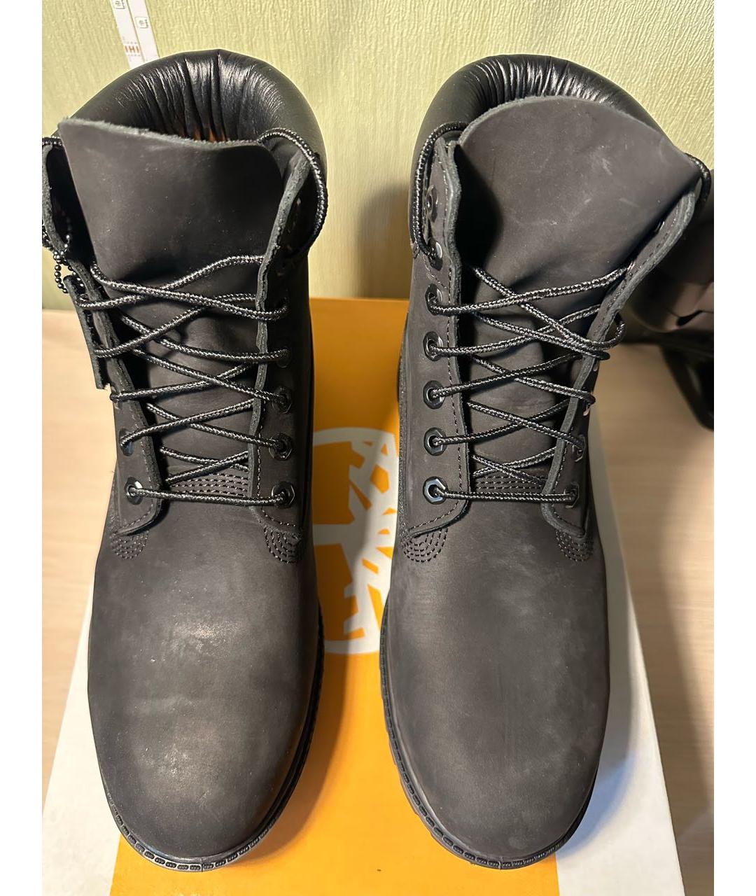 TIMBERLAND Черные нубуковые высокие ботинки, фото 3