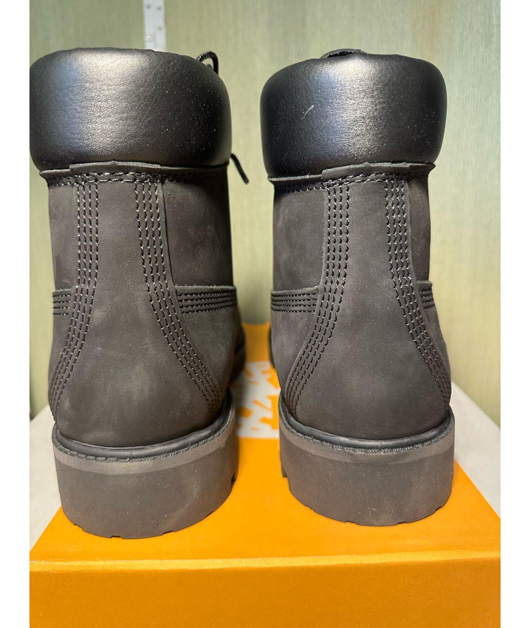 TIMBERLAND Черные нубуковые высокие ботинки, фото 4
