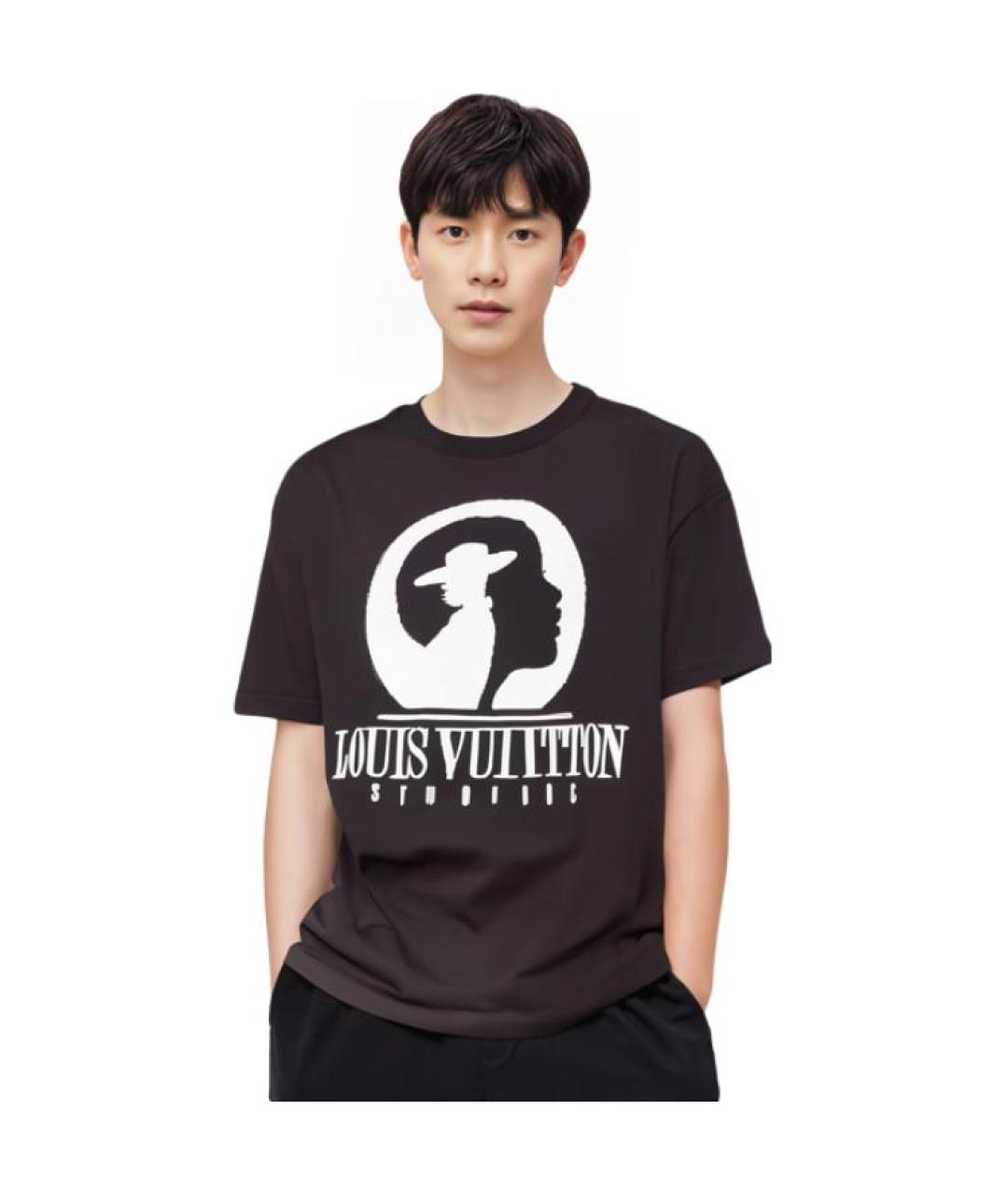 LOUIS VUITTON Черная футболка, фото 3