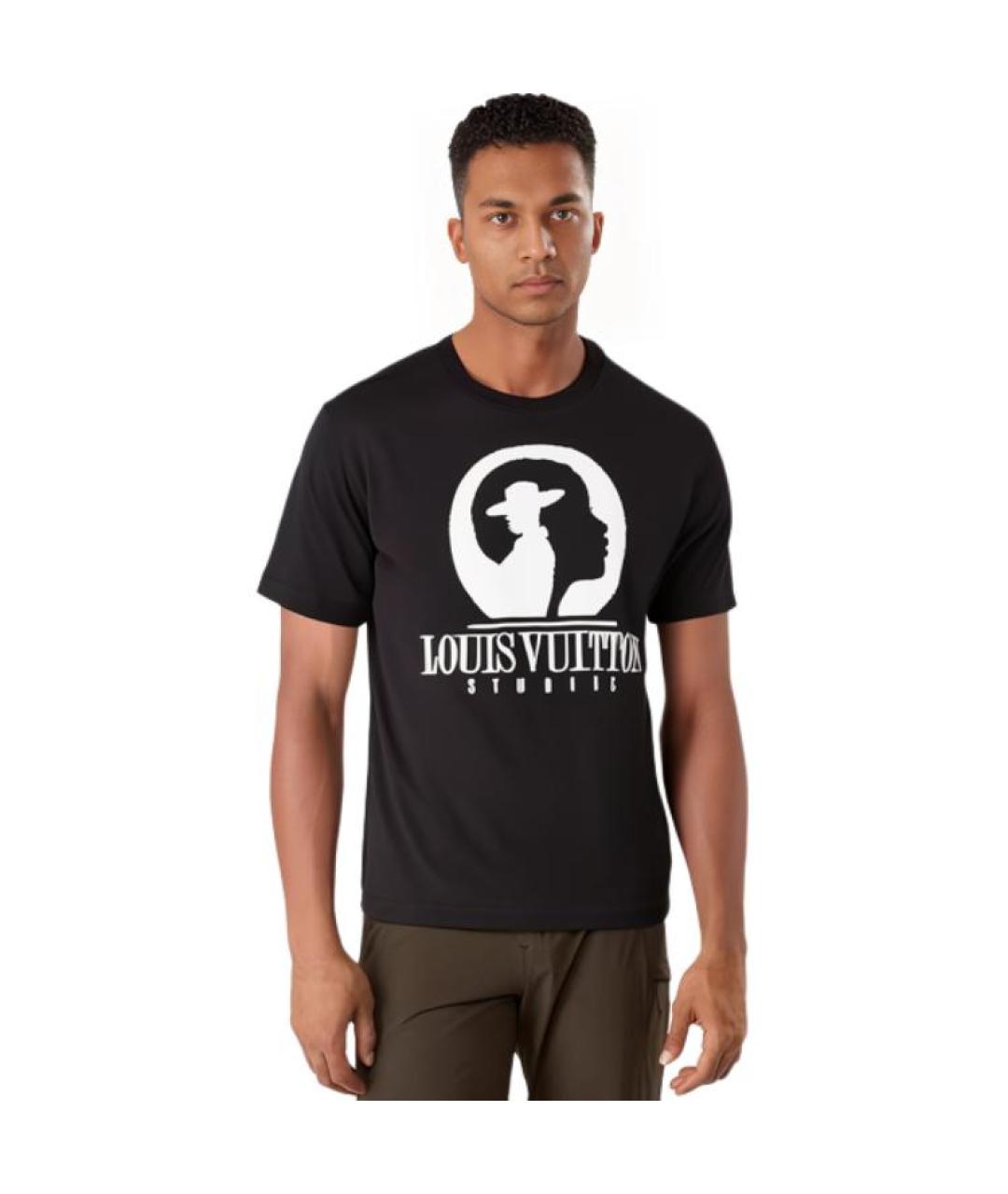 LOUIS VUITTON Черная футболка, фото 6