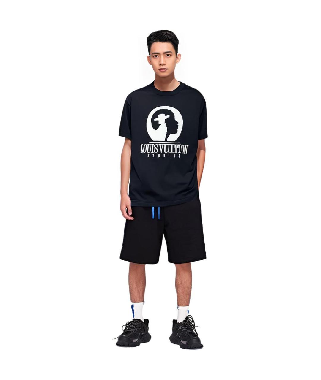 LOUIS VUITTON Черная футболка, фото 5