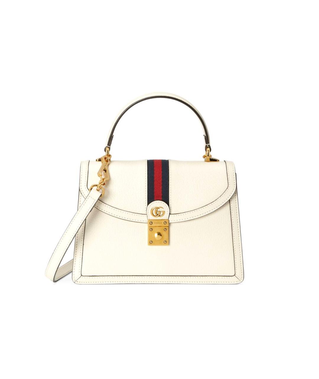 GUCCI Белая кожаная сумка через плечо, фото 1