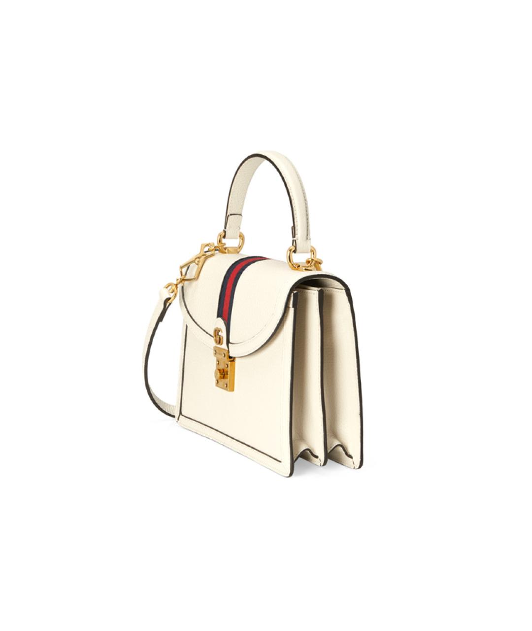 GUCCI Белая кожаная сумка через плечо, фото 2