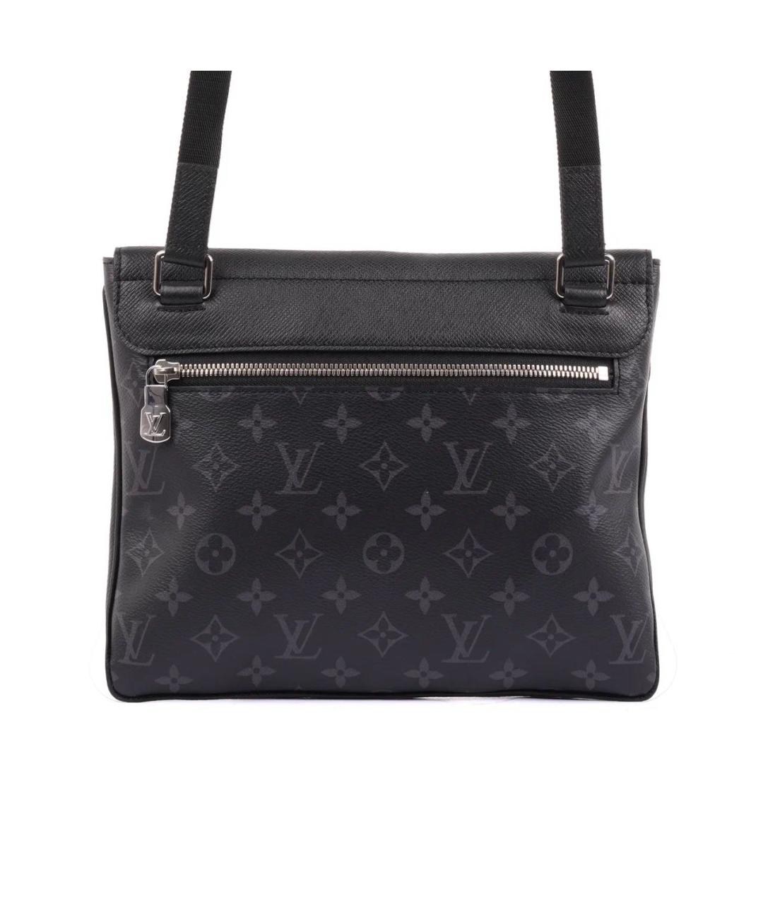 LOUIS VUITTON Черная кожаная сумка на плечо, фото 3