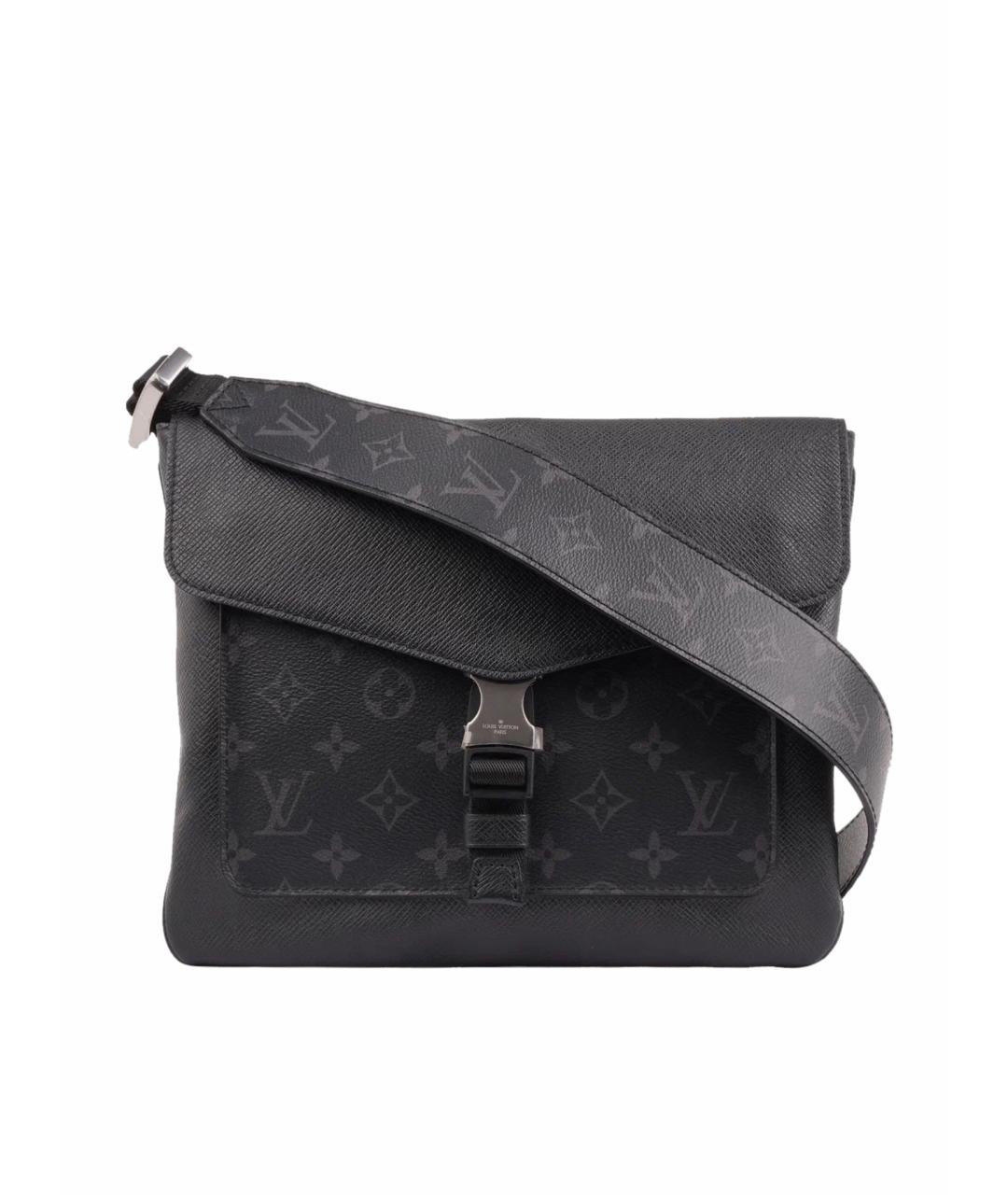 LOUIS VUITTON Черная кожаная сумка на плечо, фото 1