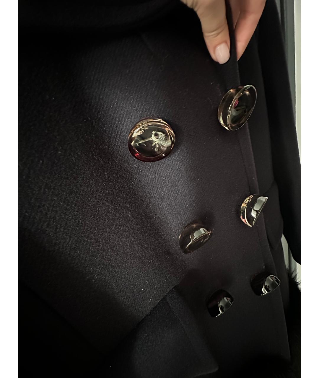MARC JACOBS Темно-синее шерстяное пальто, фото 5
