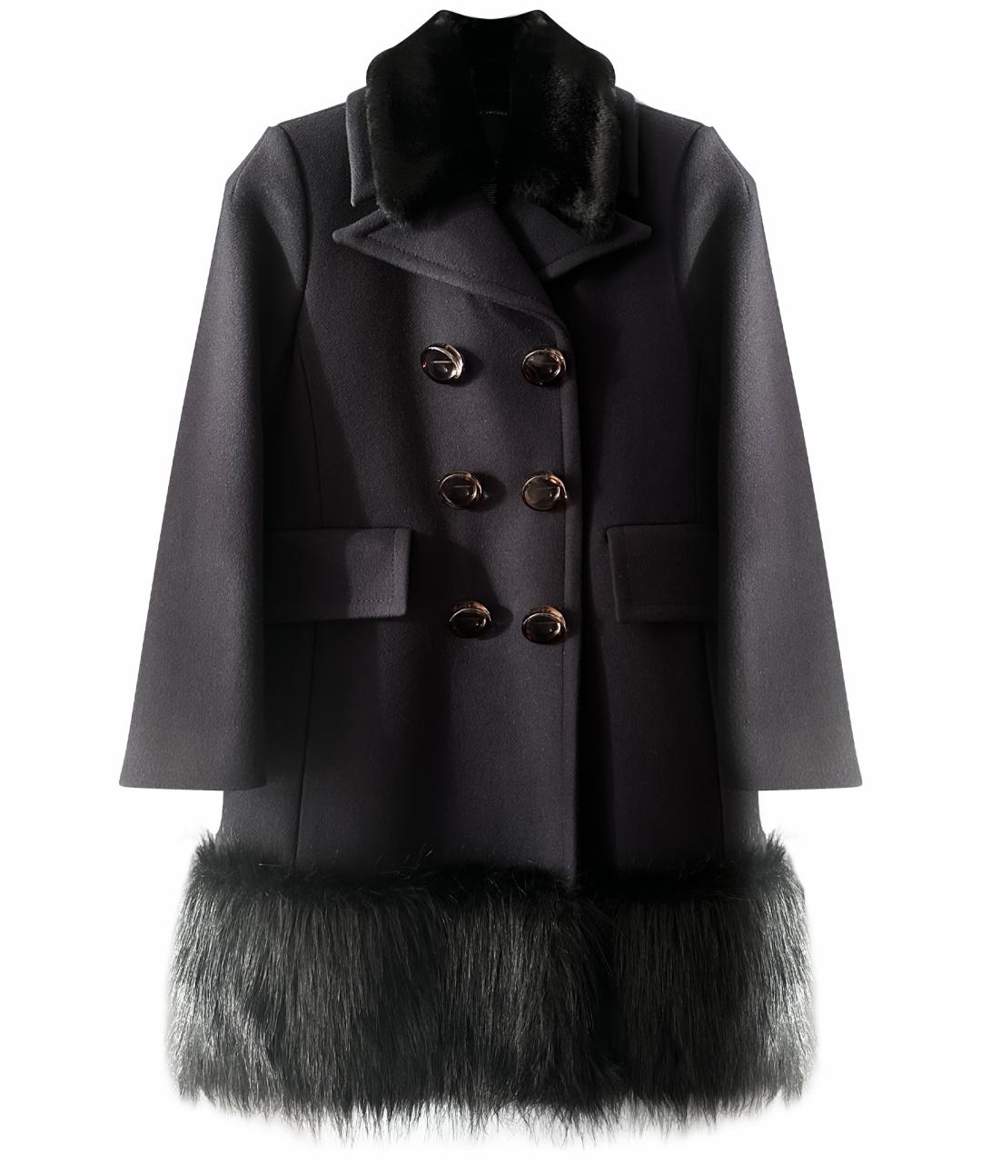 MARC JACOBS Темно-синее шерстяное пальто, фото 1
