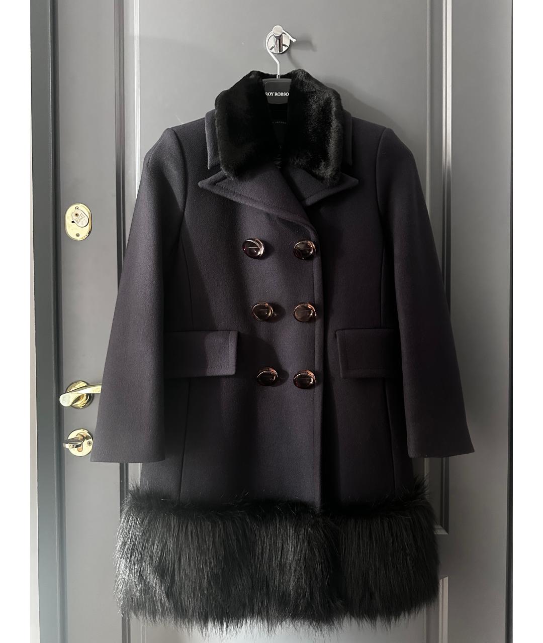 MARC JACOBS Темно-синее шерстяное пальто, фото 8