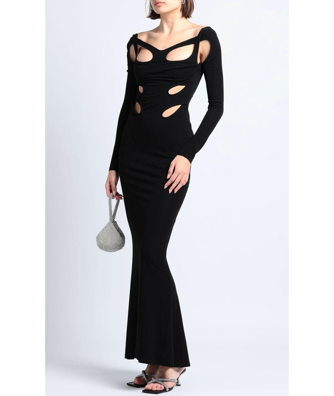 DION LEE Черное коктейльное платье, фото 5