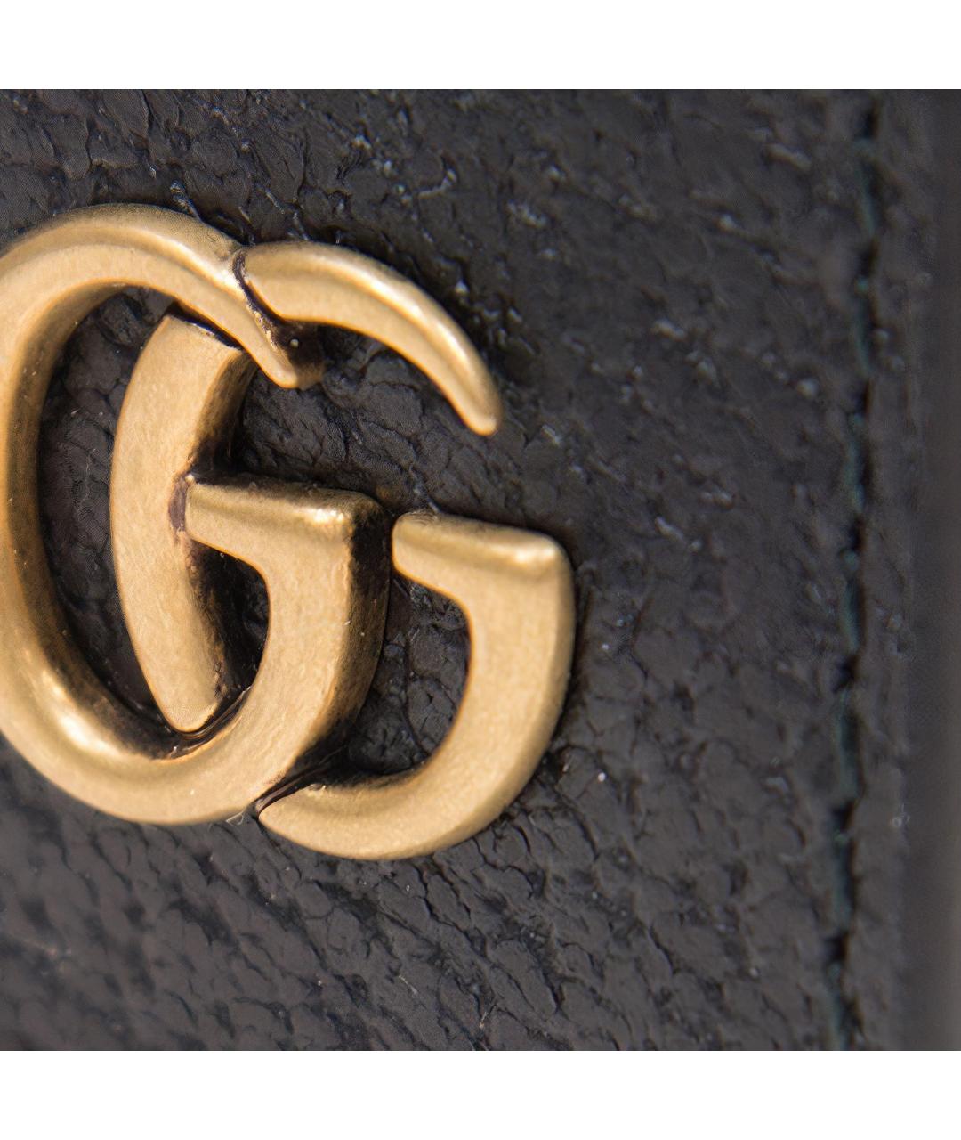 GUCCI Черный кожаный кошелек, фото 5