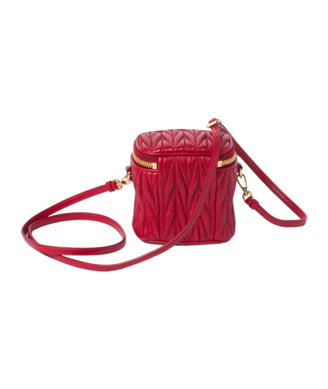 MIU MIU Красная кожаная сумка через плечо, фото 3