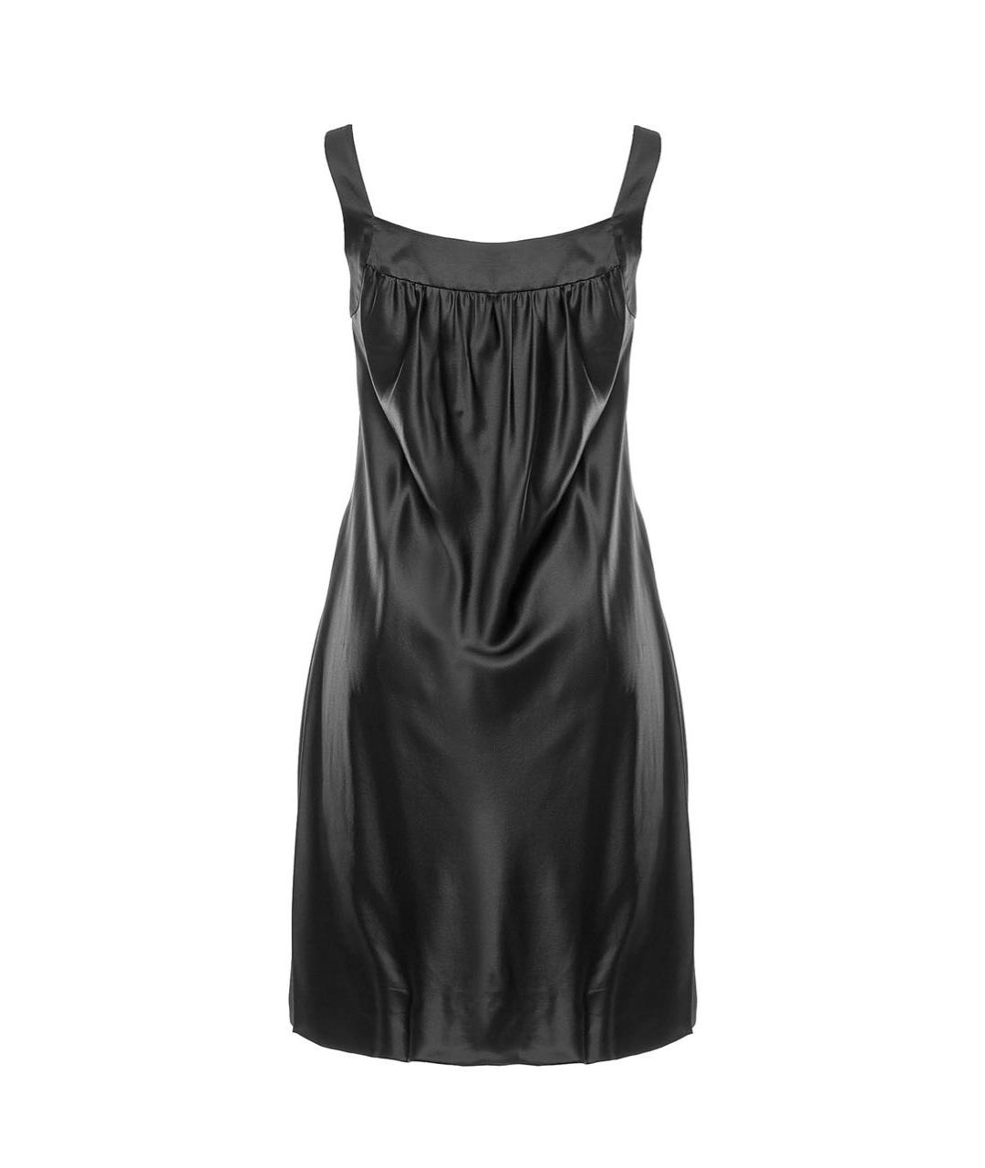 DOLCE&GABBANA Черное шелковое коктейльное платье, фото 2