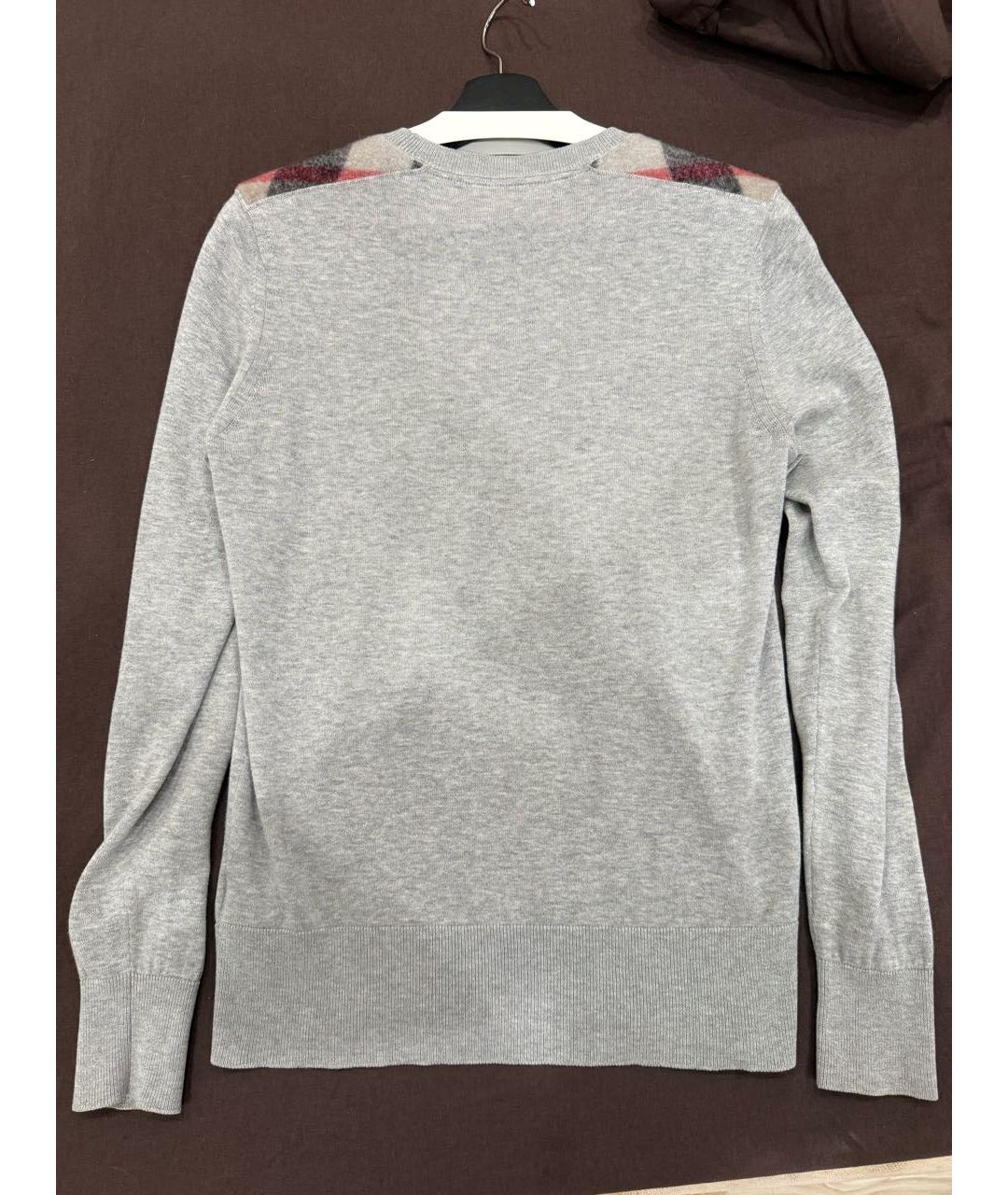 BURBERRY Серый кашемировый джемпер / свитер, фото 2