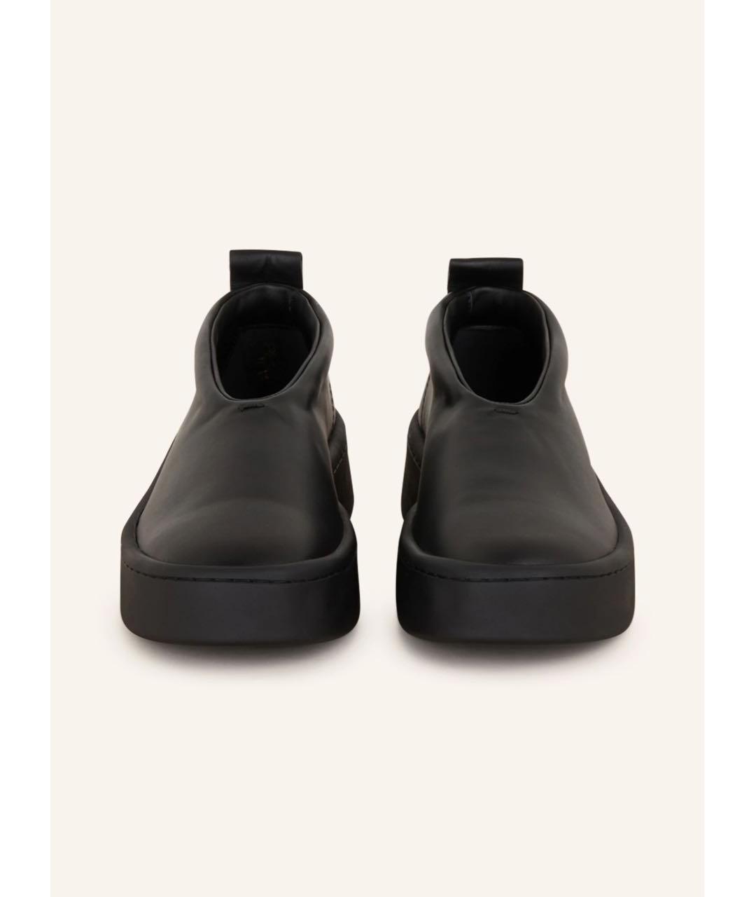 JIL SANDER Черные кожаные ботинки, фото 3
