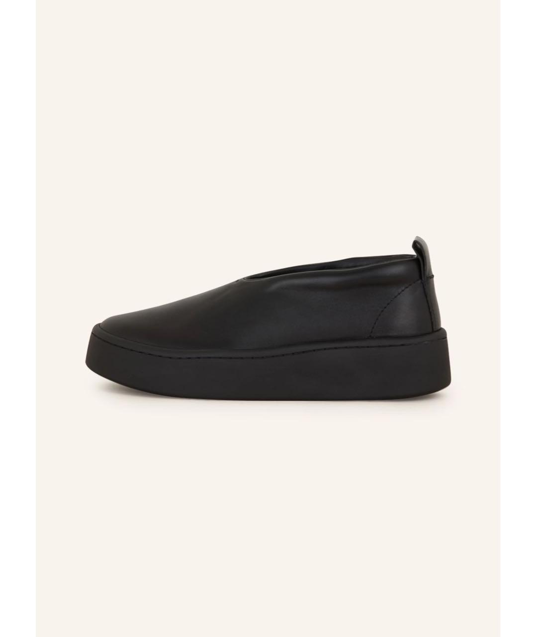 JIL SANDER Черные кожаные ботинки, фото 6