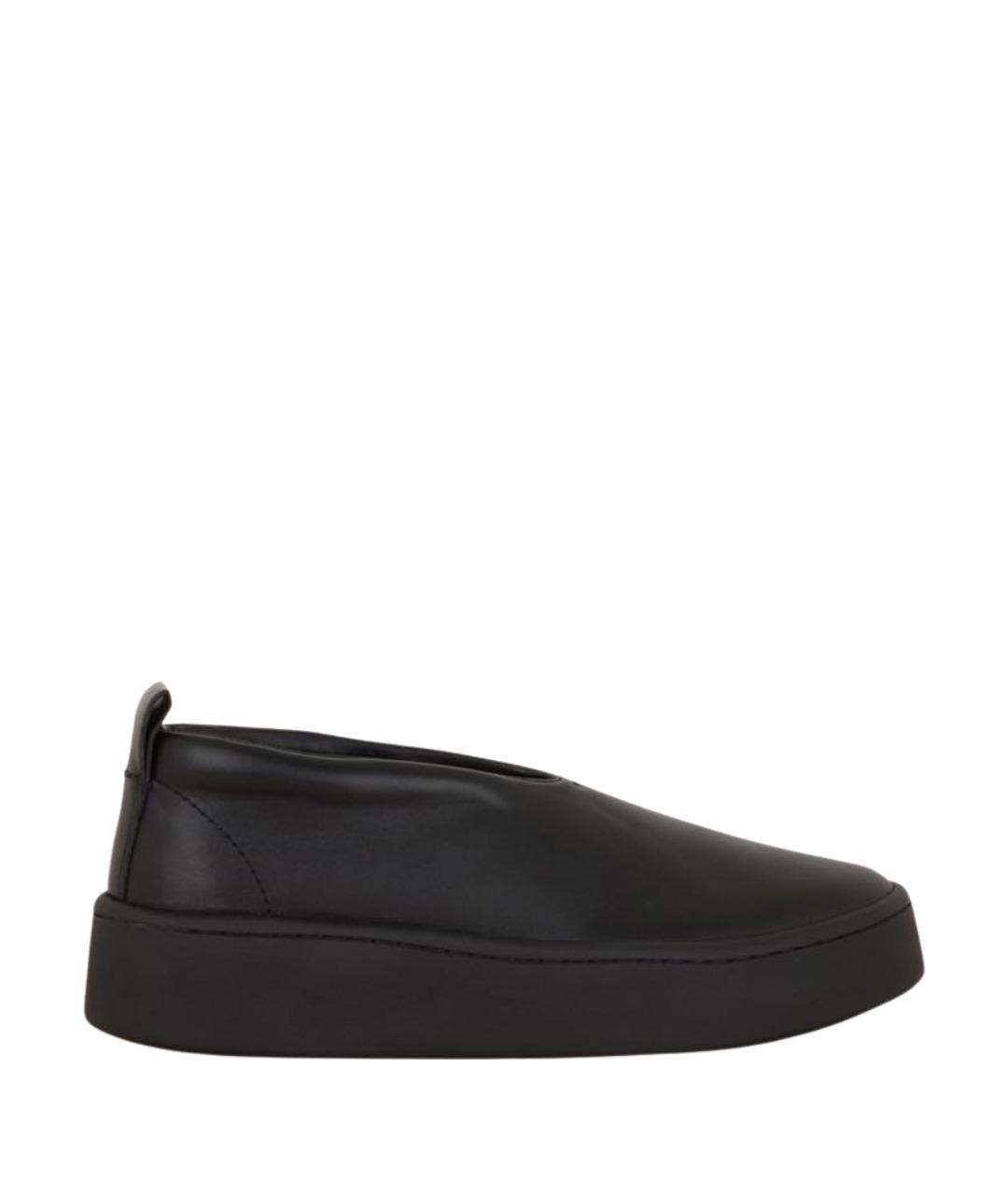 JIL SANDER Черные кожаные ботинки, фото 1