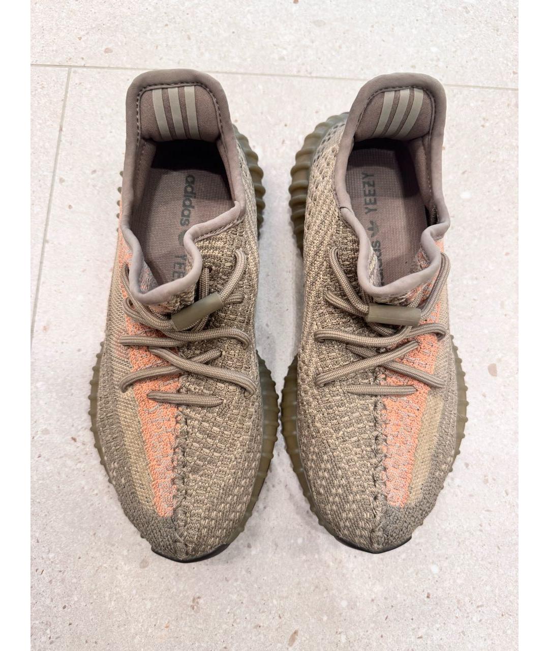 ADIDAS YEEZY Бежевые текстильные кроссовки, фото 3