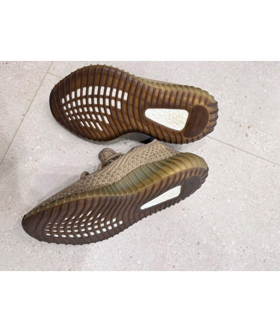 ADIDAS YEEZY Бежевые текстильные кроссовки, фото 6