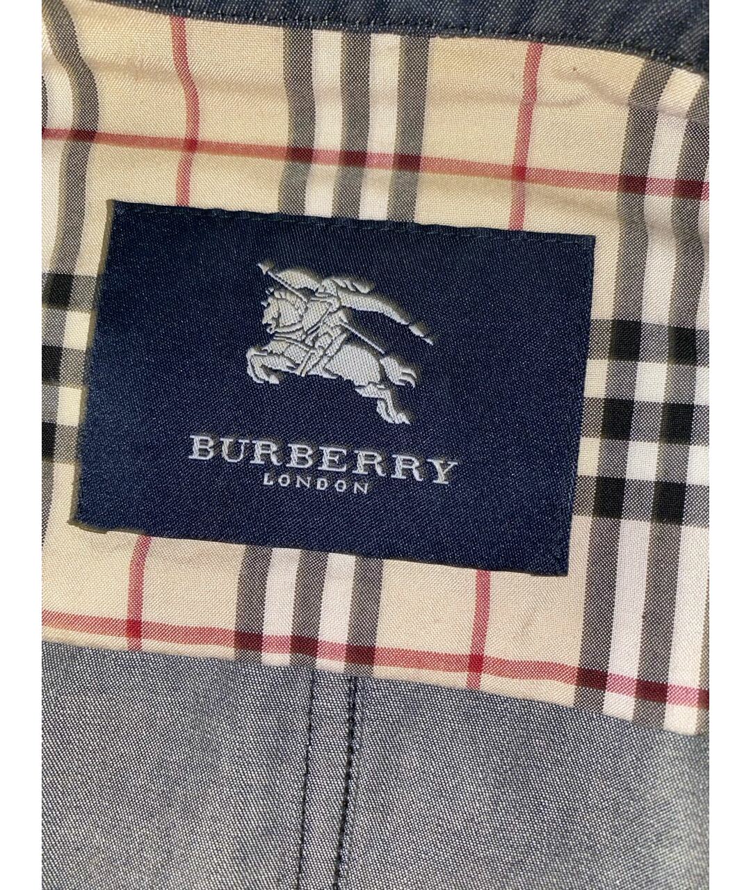 BURBERRY VINTAGE Темно-синяя деним куртка, фото 3