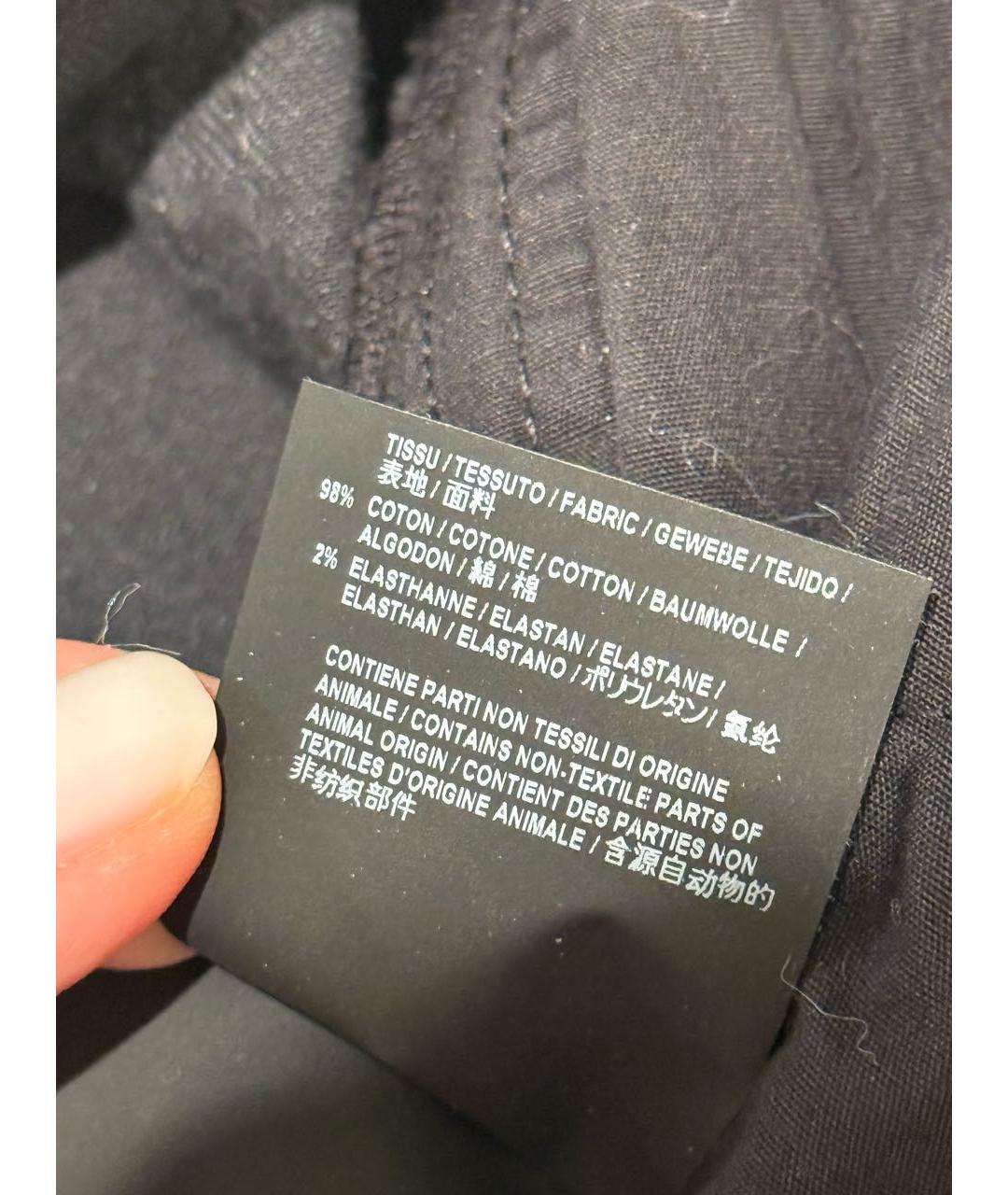 SAINT LAURENT Черные хлопко-эластановые прямые джинсы, фото 6