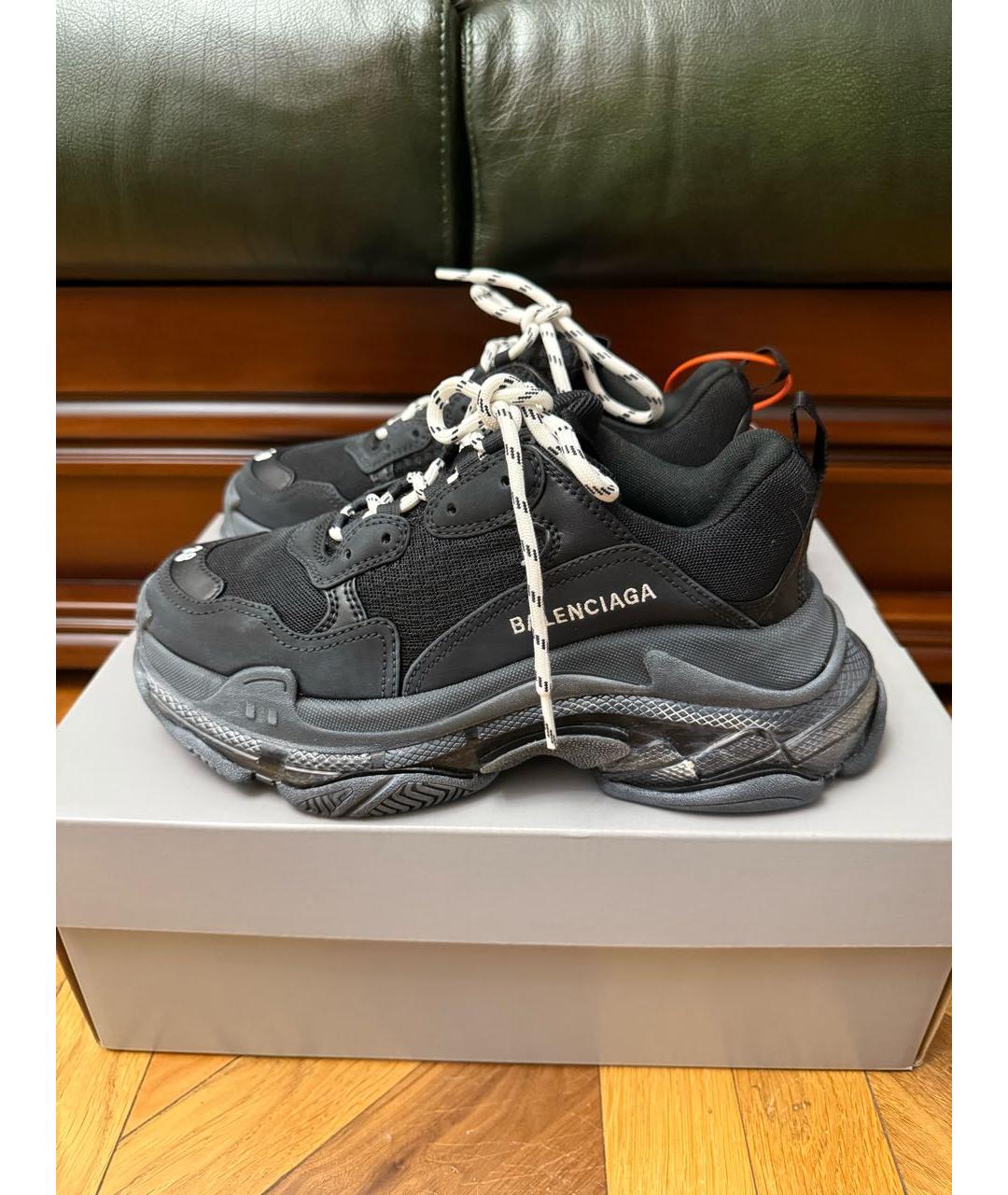 BALENCIAGA Черные текстильные кроссовки, фото 6