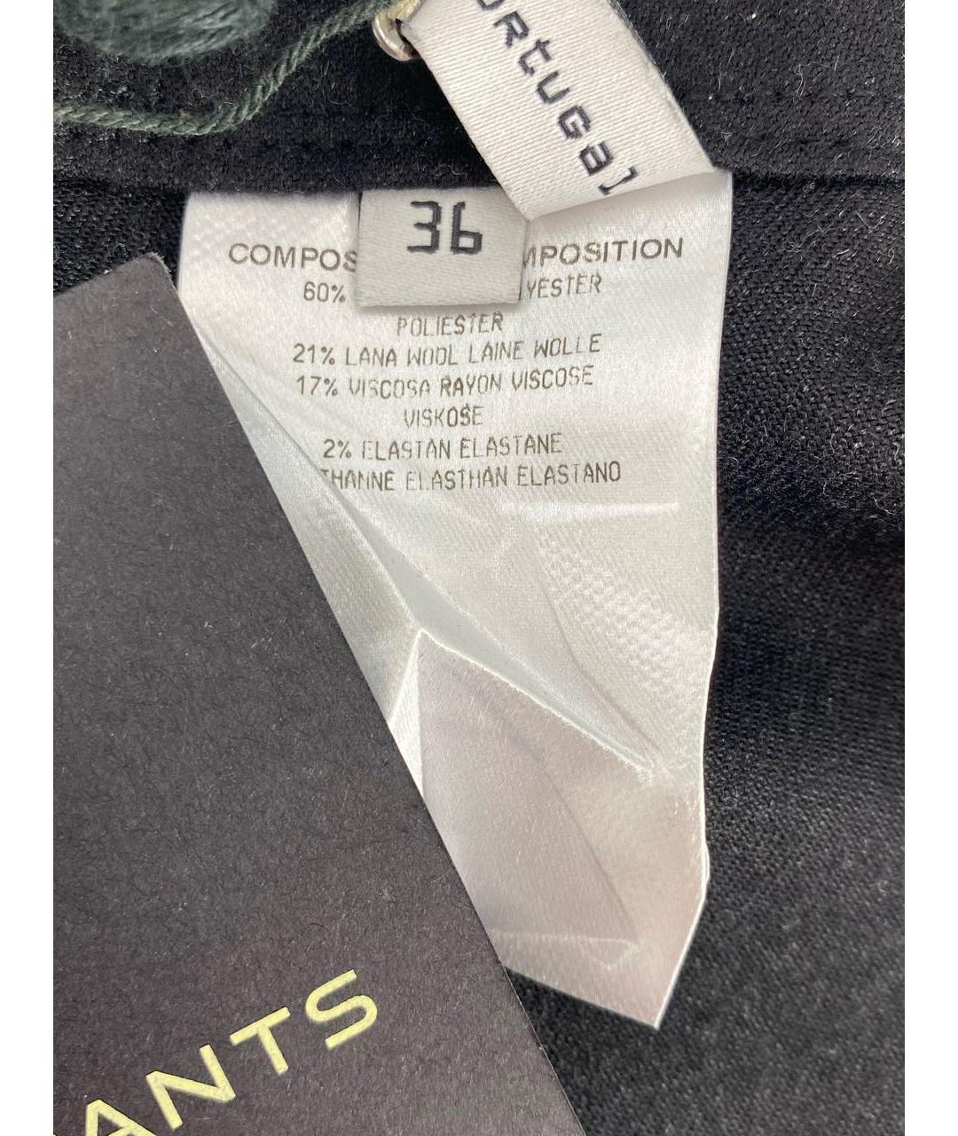 BALENCIAGA Черные шерстяные прямые брюки, фото 4