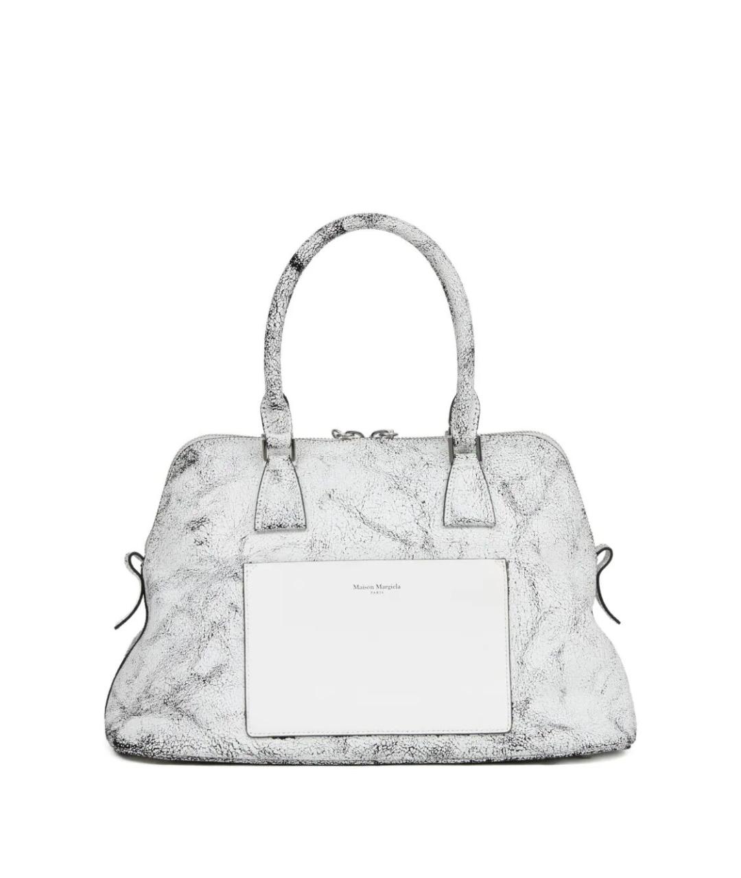 MAISON MARGIELA Белая кожаная сумка тоут, фото 5