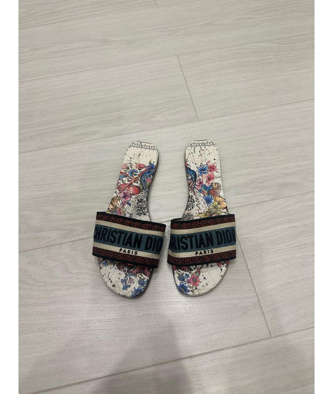 CHRISTIAN DIOR Мульти шлепанцы, фото 2