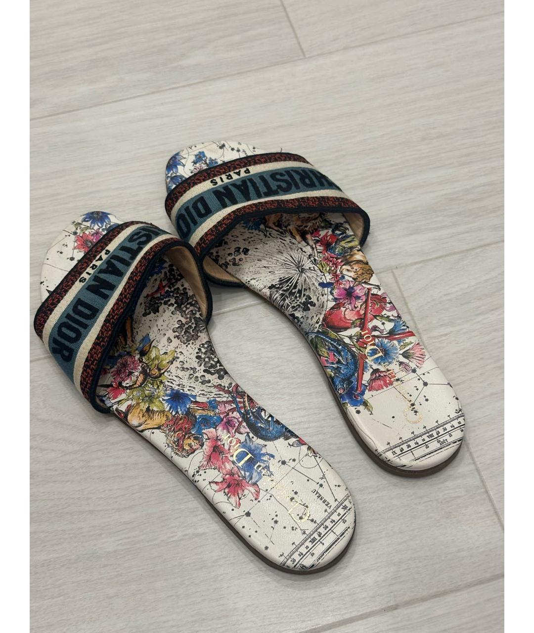 CHRISTIAN DIOR Мульти шлепанцы, фото 4