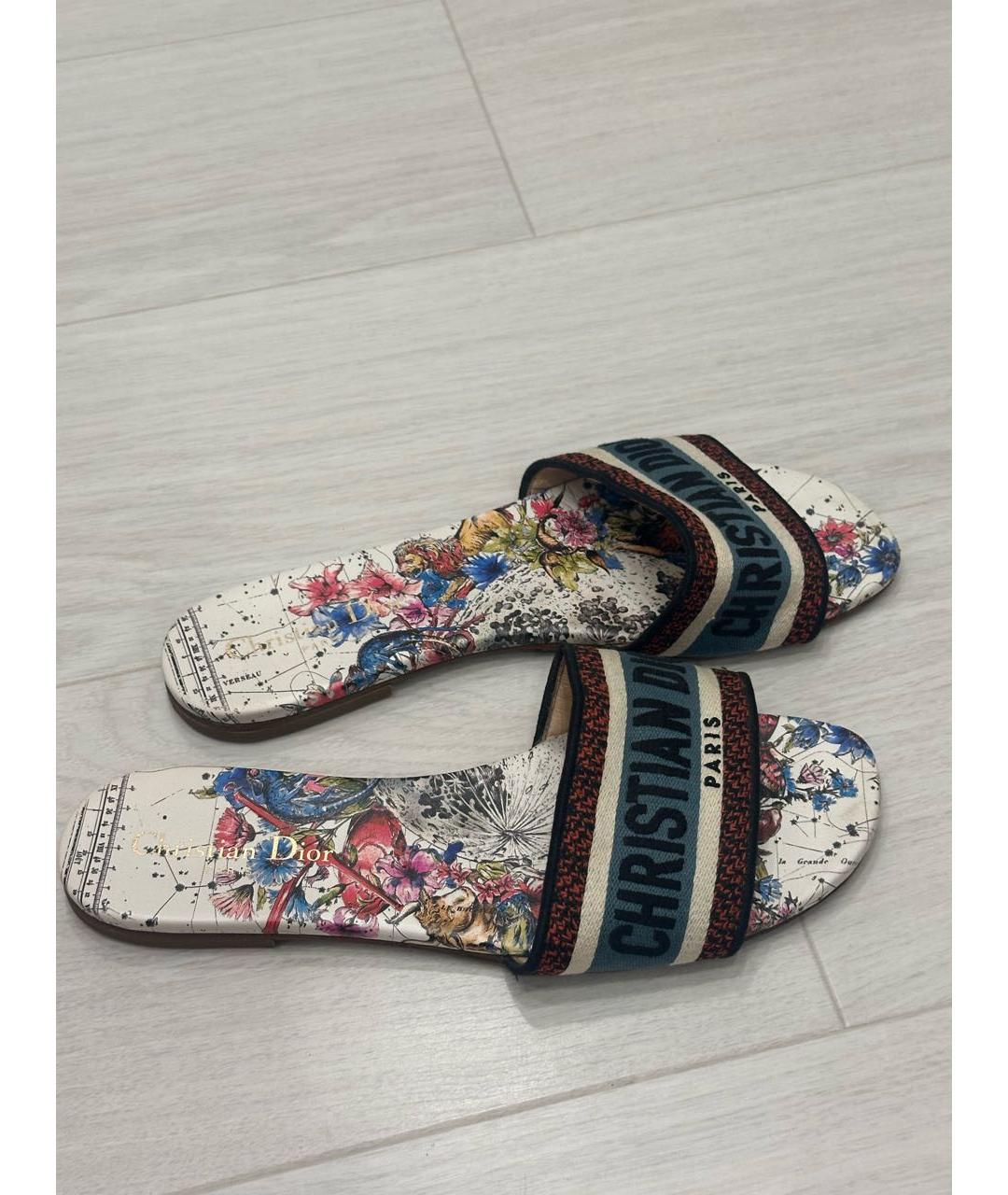 CHRISTIAN DIOR Мульти шлепанцы, фото 8