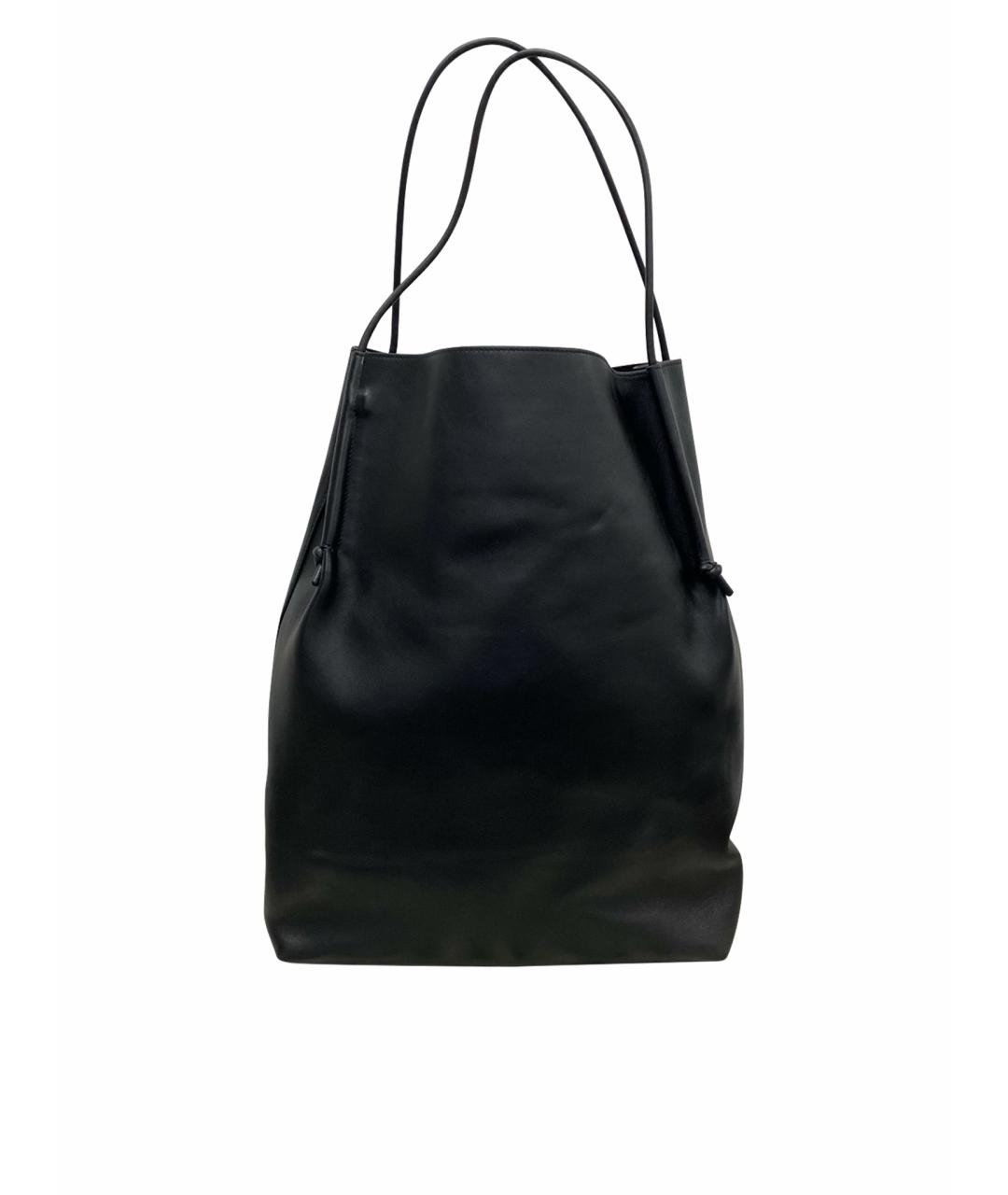 BOTTEGA VENETA Черная кожаная сумка через плечо, фото 1