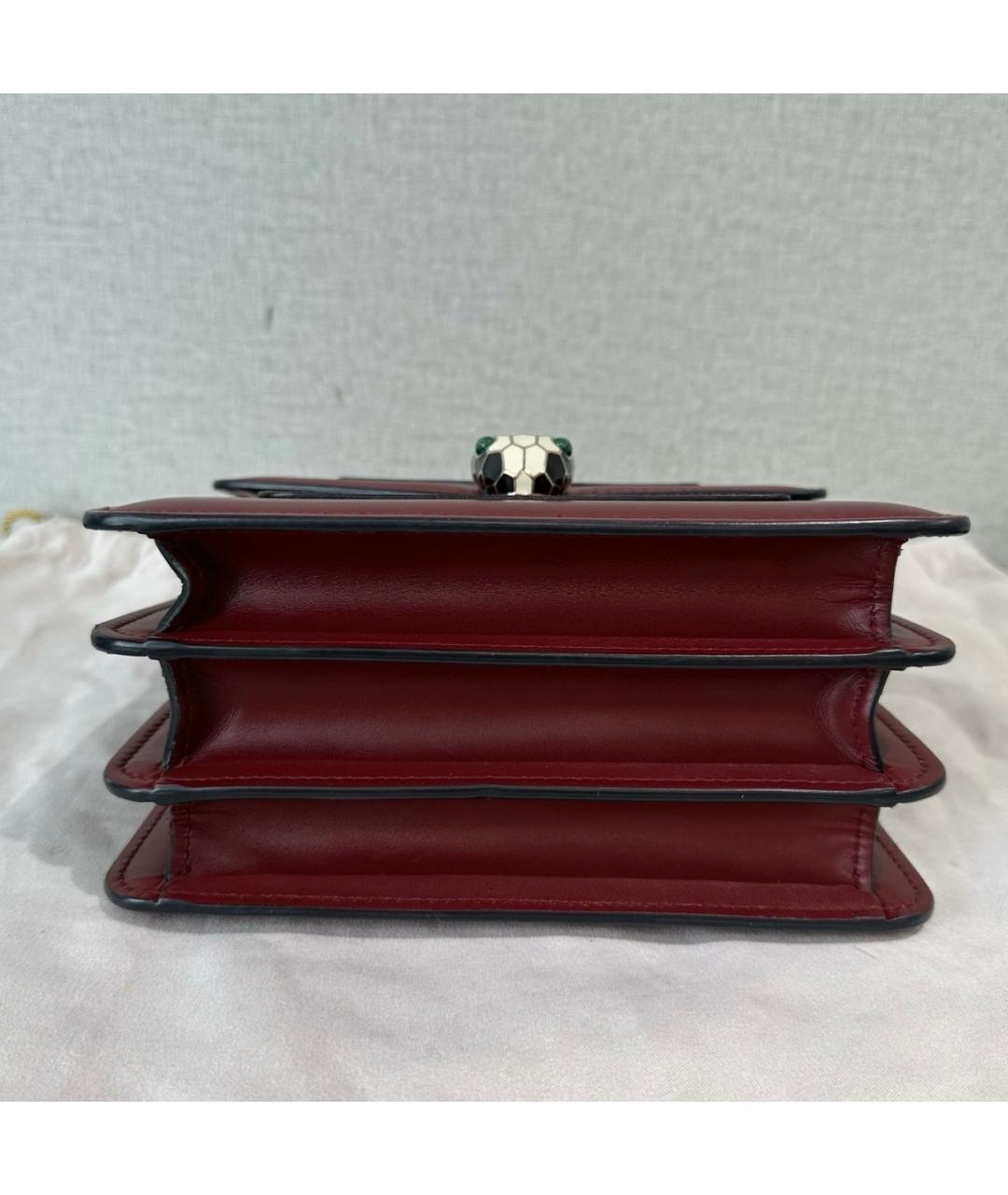 BVLGARI Красная кожаная сумка через плечо, фото 5