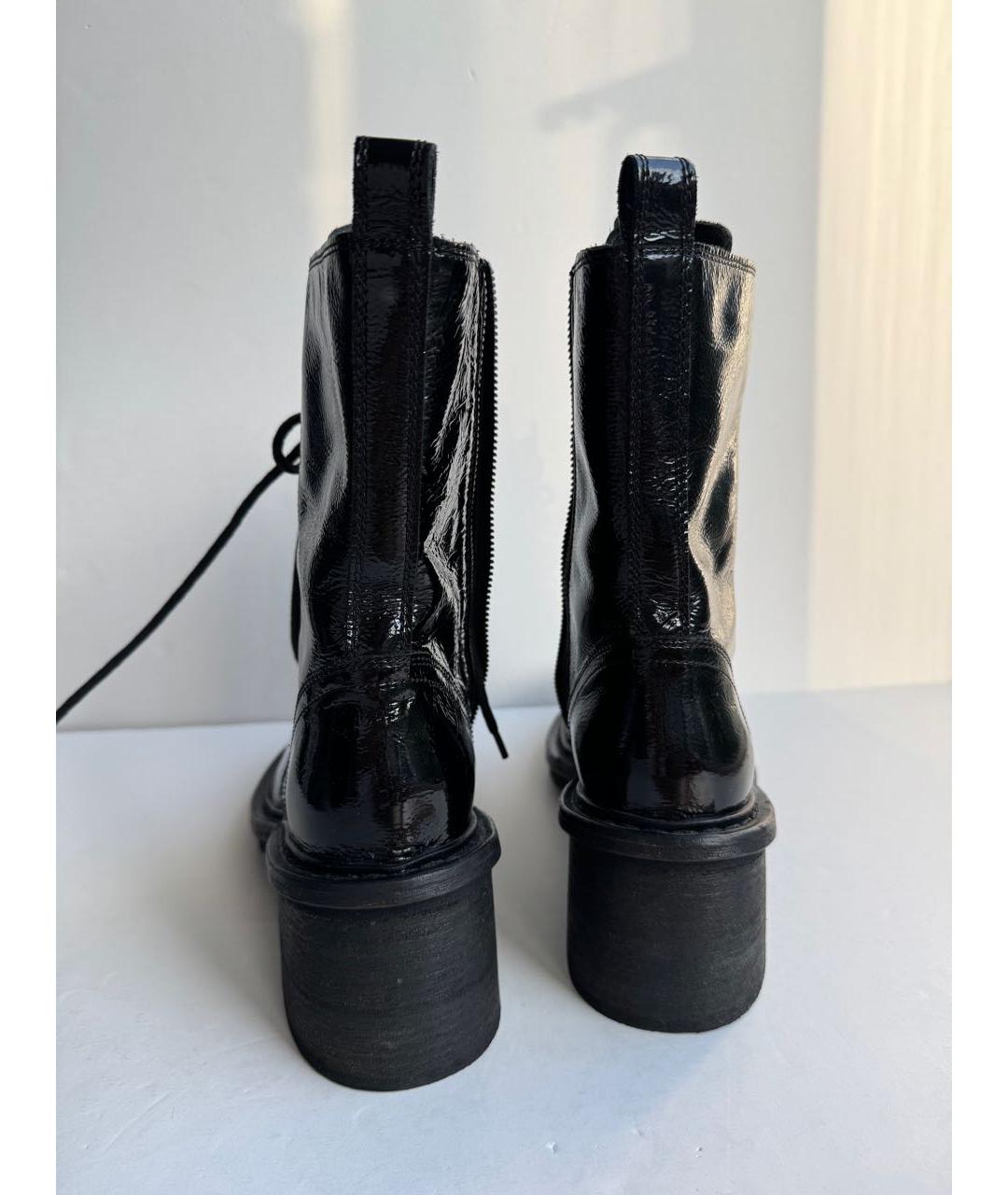 ANN DEMEULEMEESTER Черные ботинки из лакированной кожи, фото 2