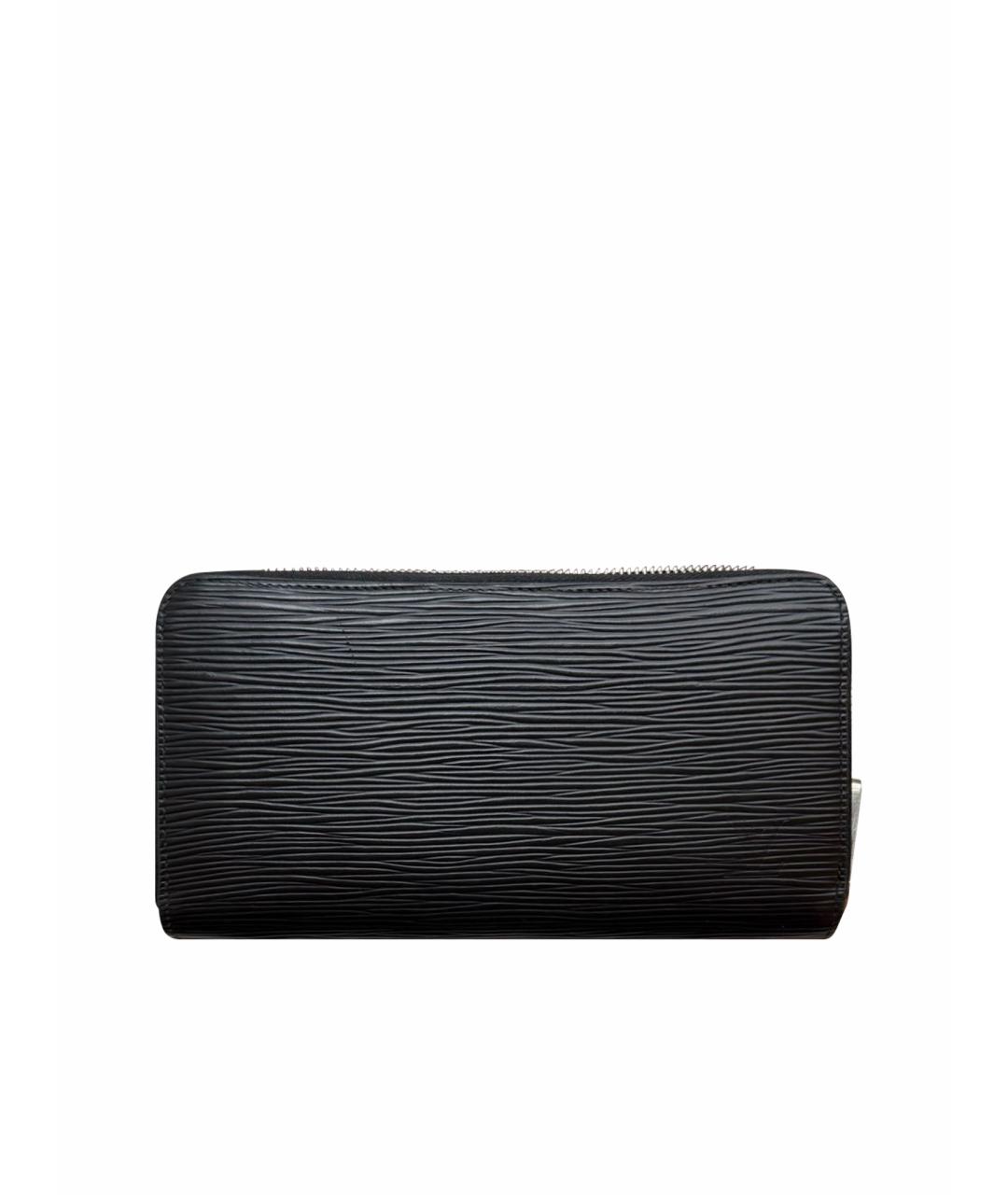 LOUIS VUITTON Черный кожаный кошелек, фото 1