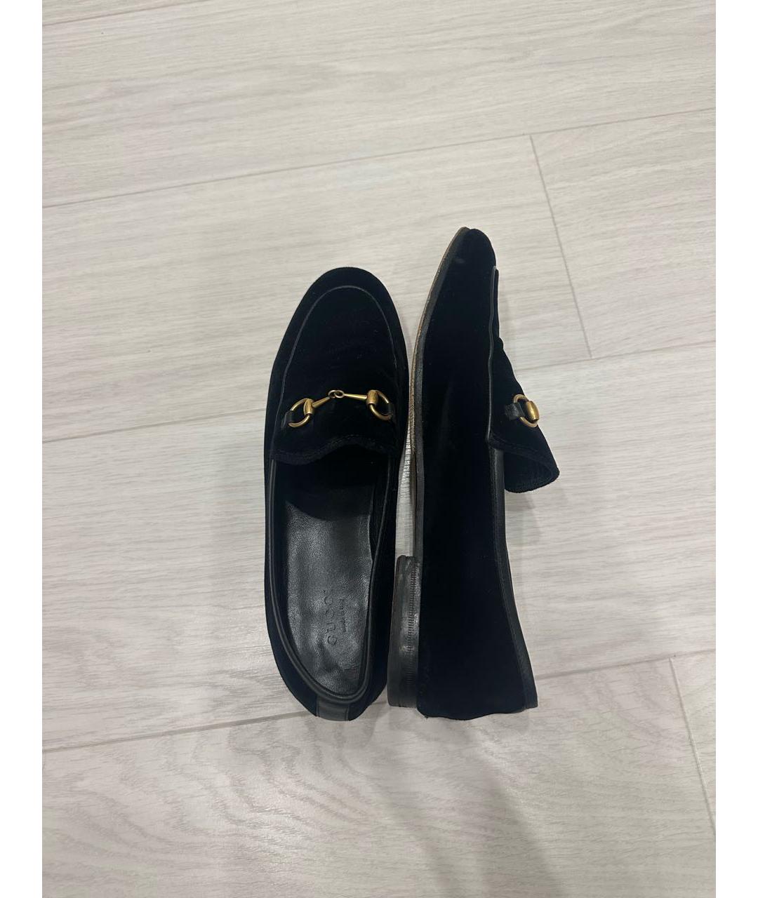 GUCCI Черные бархатные лоферы, фото 6