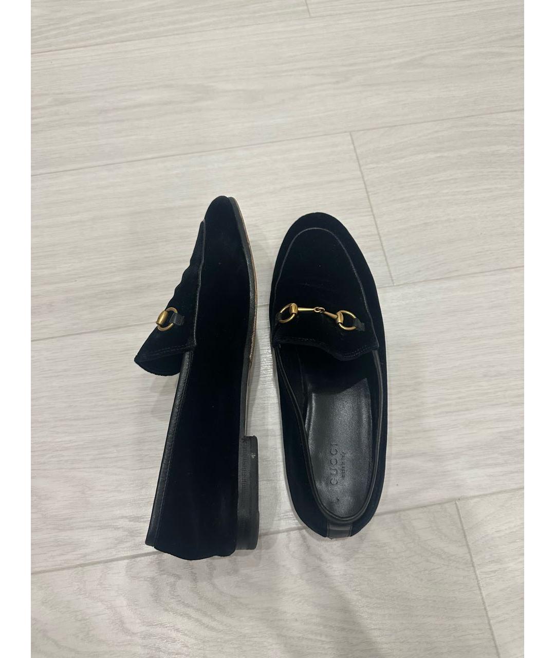 GUCCI Черные бархатные лоферы, фото 8