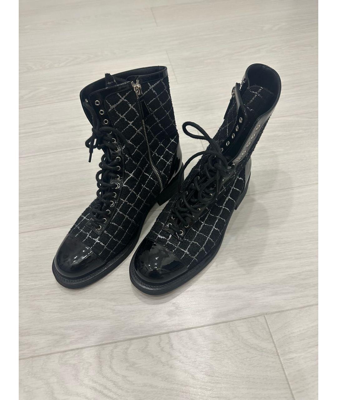 CHANEL Черные ботинки, фото 2