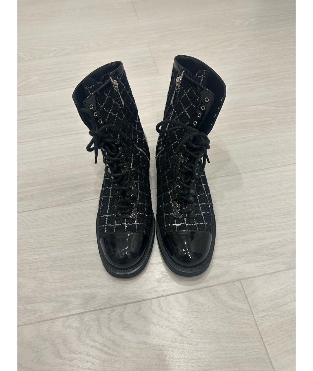 CHANEL Черные ботинки, фото 3