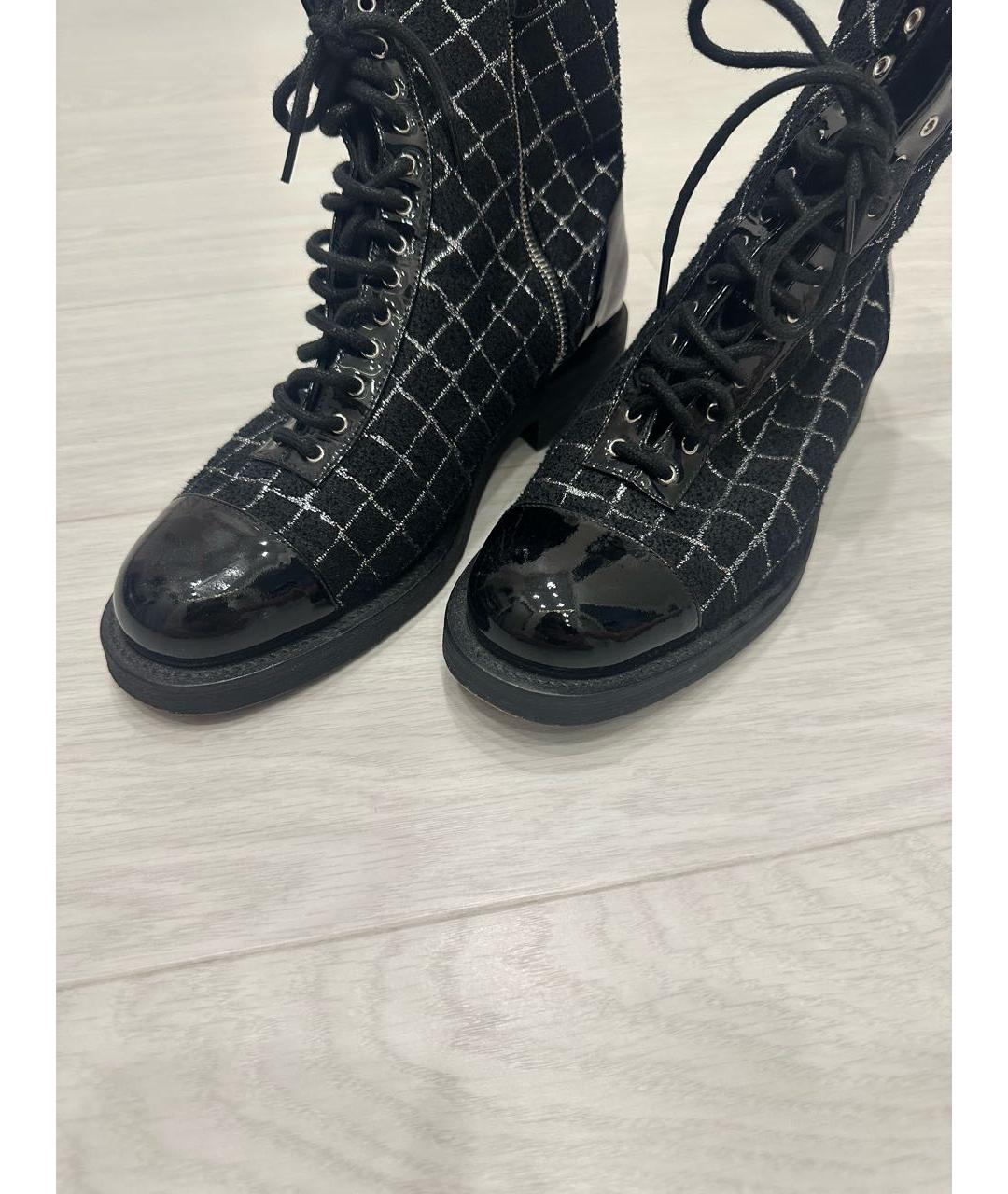 CHANEL Черные ботинки, фото 4