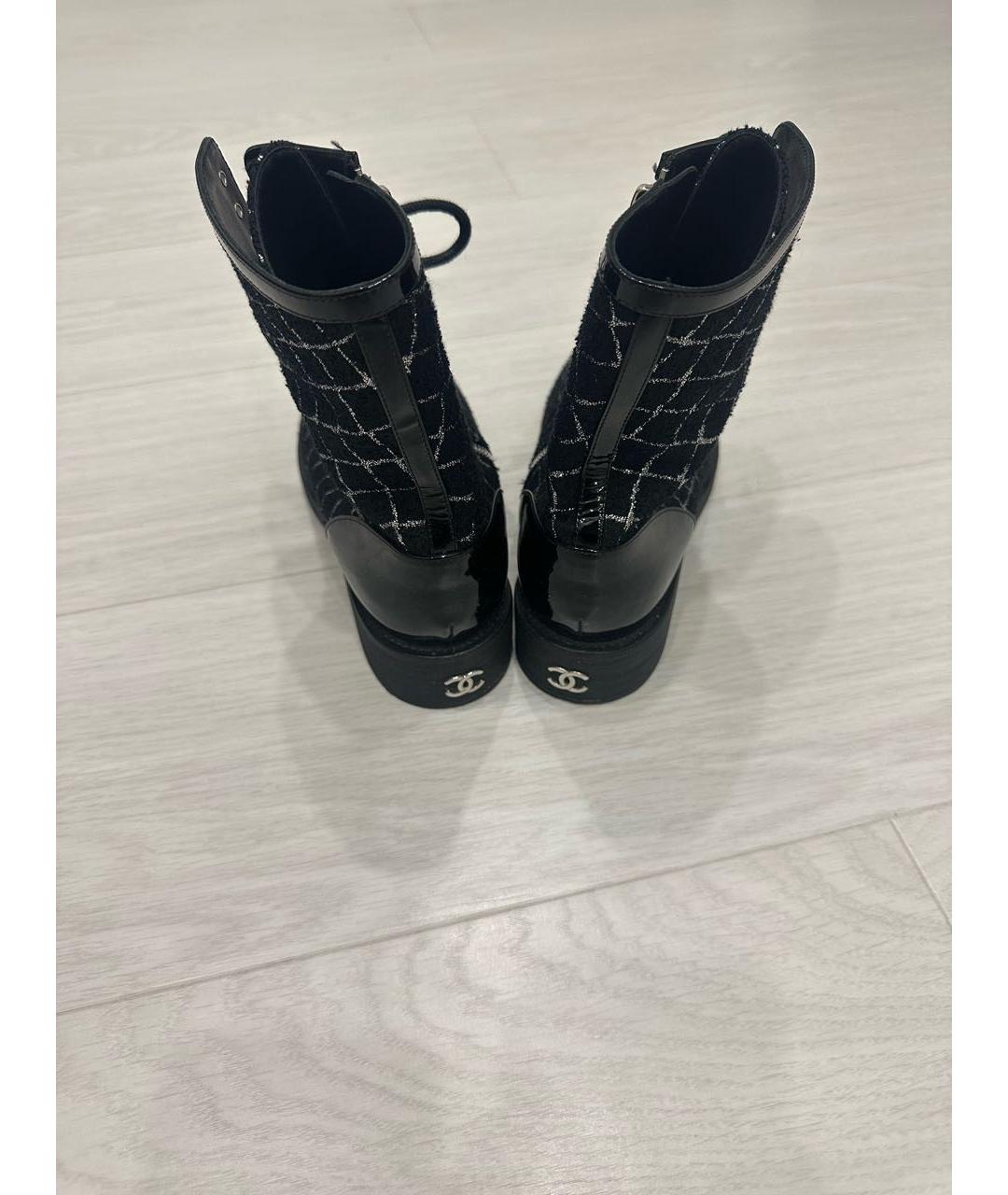 CHANEL Черные ботинки, фото 6