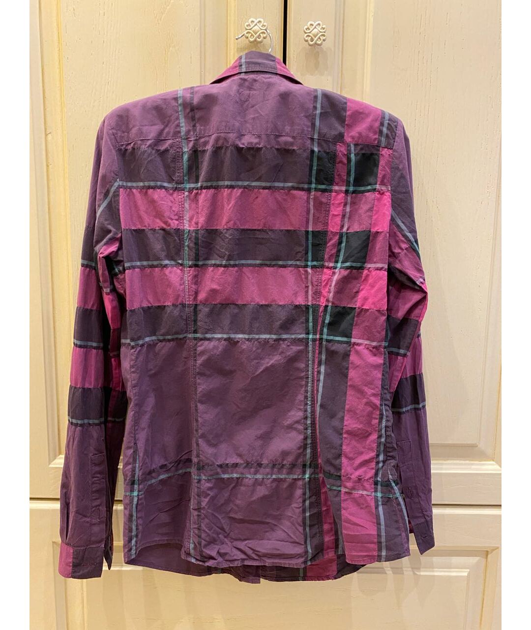 BURBERRY BRIT Фиолетовая хлопко-эластановая рубашка, фото 2