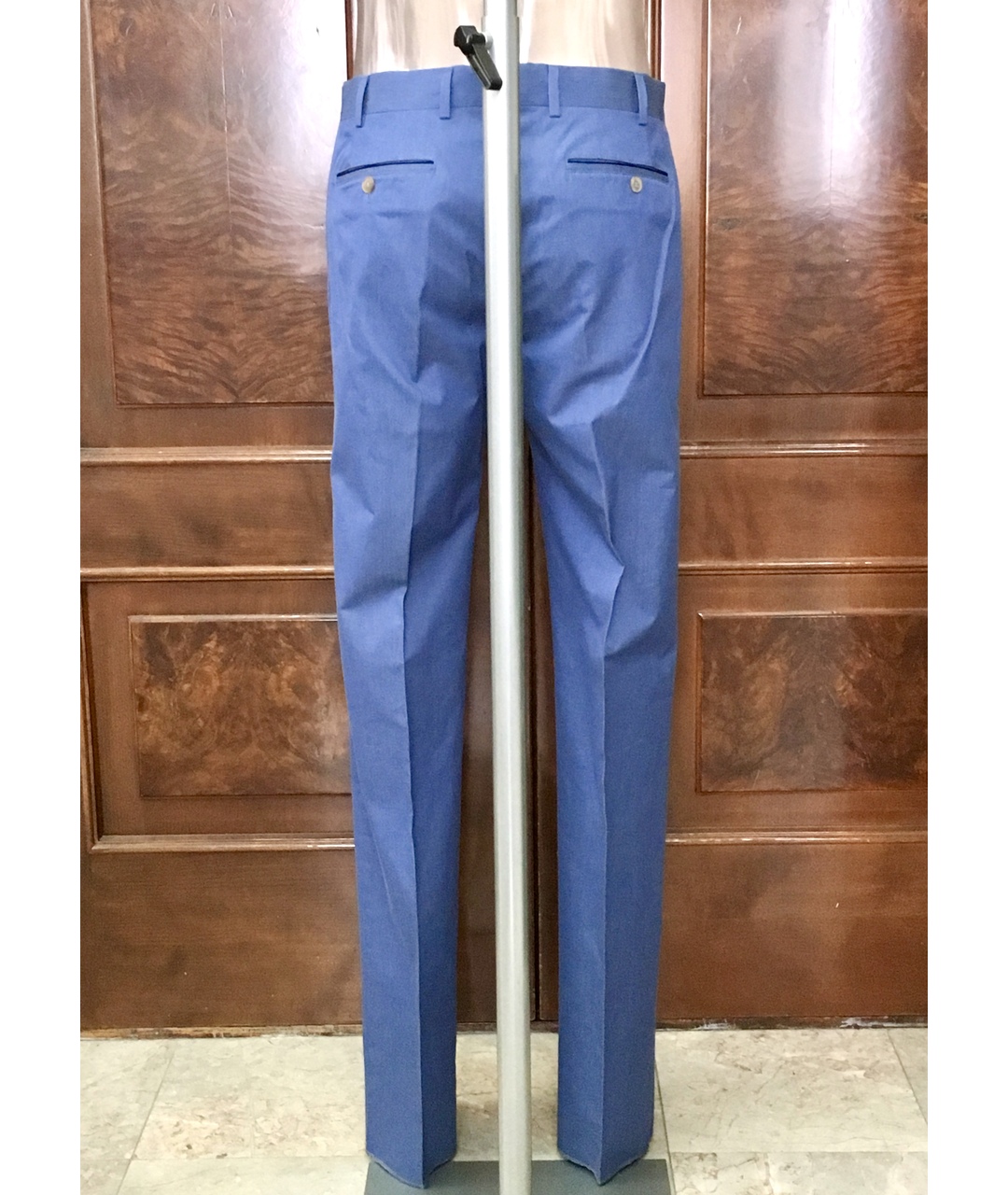 BILANCIONI Синие хлопковые повседневные брюки, фото 2