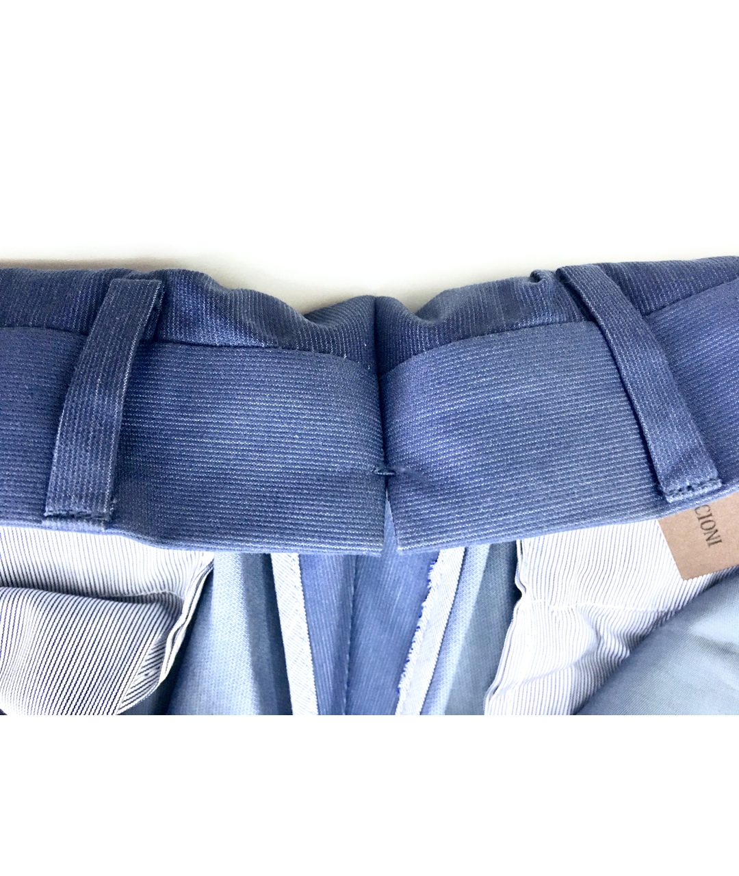 BILANCIONI Синие хлопковые повседневные брюки, фото 7