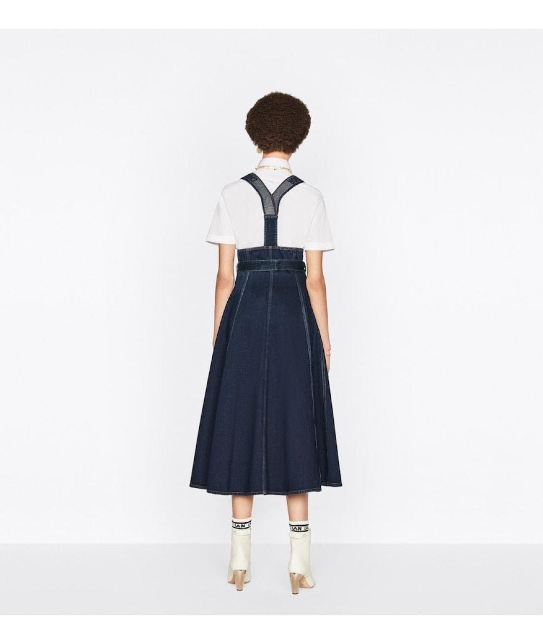 CHRISTIAN DIOR Темно-синий деним сарафан, фото 4