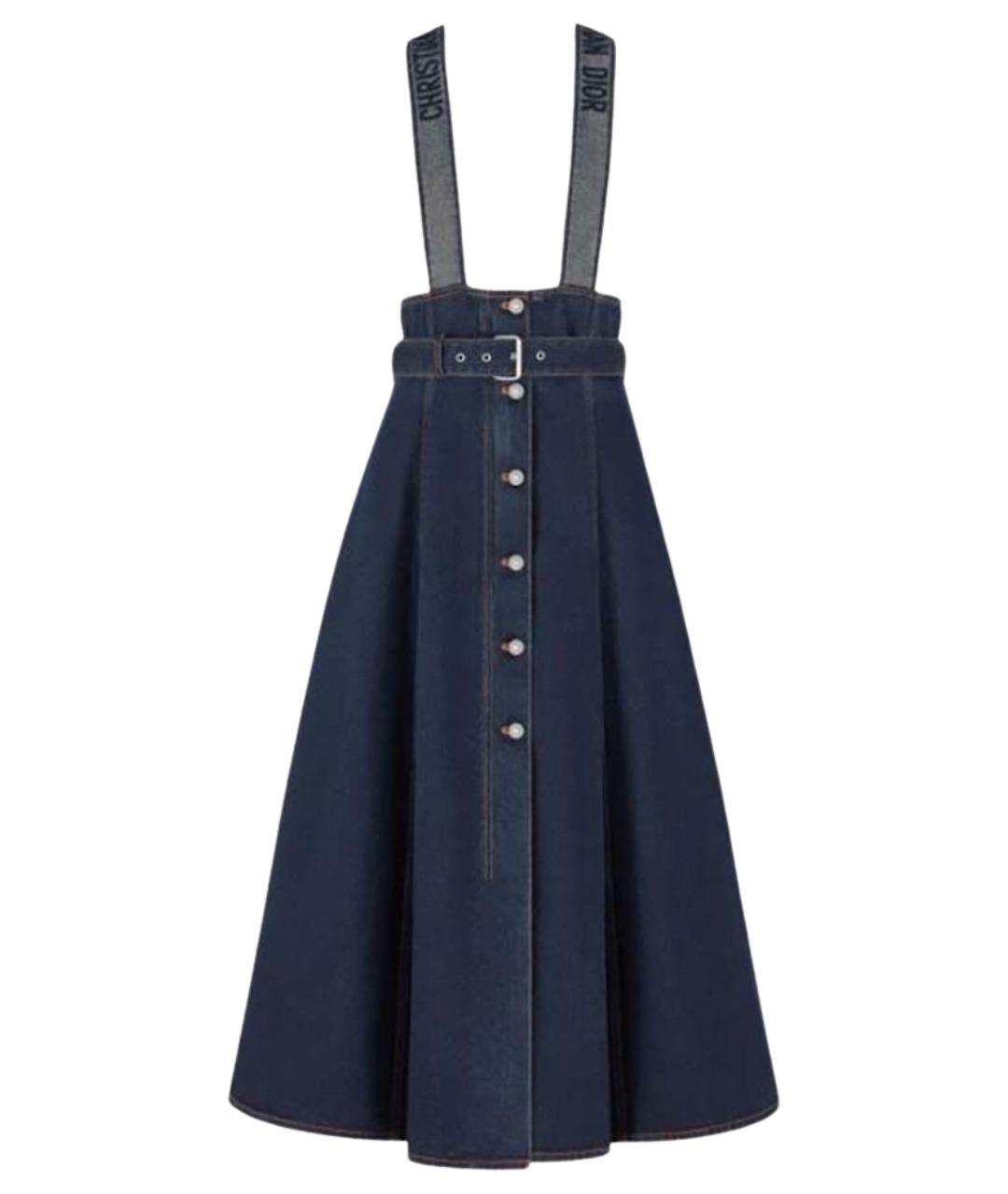 CHRISTIAN DIOR Темно-синий деним сарафан, фото 1